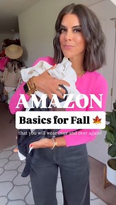 Amazon basics for fall! I absolutely love these Amazon double lined tees! C0mment BASICS I’ll send them your way! Or everything is also in my bio. #amazonbasics #amazonoutfit #datenightoutfit #amazonmusthaves #seamlesstee #fallbasics | Mommaneedssomegrace