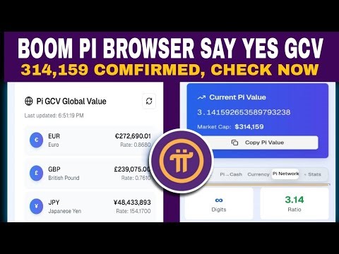 PI NETWORK GCV = 314,159 In GCV PI APP | Pi Coin Price