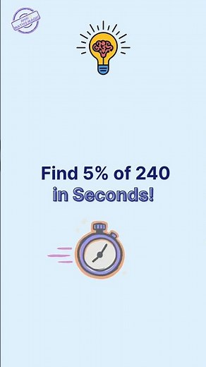 Quick Trick to Find 5% of Any Number in Seconds! | Mental Math Made Simple