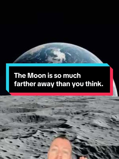 The Moon is SO MUCH farther away than I thought! #space #FYP #MoonLanding #Nasa #UFO