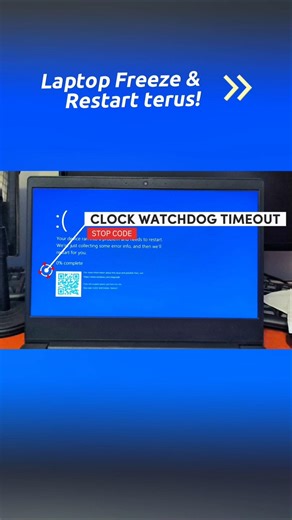 laptop mati! #laptoprestart #clockwatchdogtimeout #laptopmati #bsod #laptopfreeze #troubleshooting