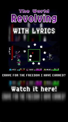 The World Revolving - With Lyrics | #deltarunechapter1 #withlyrics