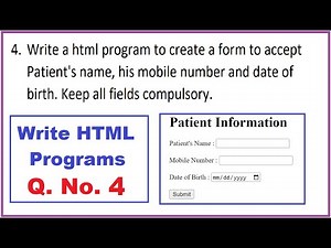 HTML Programs Q.4 - HSC IT online Exam March 2023