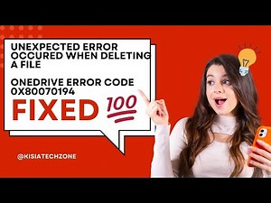 Fix Error Code 0x80070194 | OneDrive Unexpected Error (Windows 10/11 Solution)