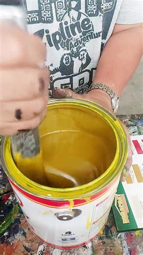 (Part 1)Quick dry enamel mustard yellow color #mustardyellowcolor #color #paintmixing #fbreels | Victor B. Laureta