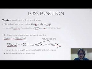 Neural networks [2.2] : Training neural networks - loss function