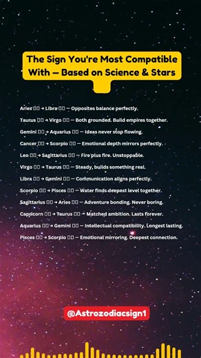 The Sign You're Most Compatible With — Based on Science & Stars ✨🧬#astrology #zodiac