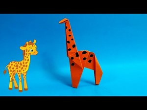 Giraffe Basteln | Wie man eine Papiergiraffe faltet | Origami Tiere
