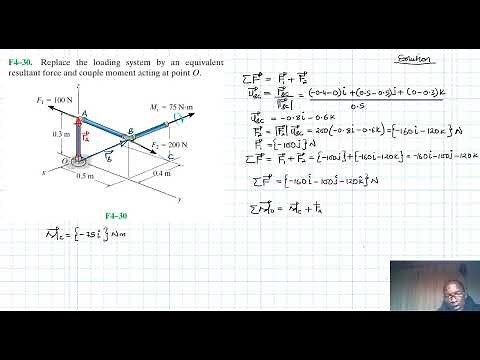 F4–30 Force System Resultants (Chapter 4: Hibbeler Statics) Benam Academy
