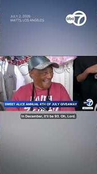 92-year-old SoCal woman continues helping less fortunate with 4th of July giveaway