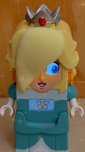 Lego Mario 、peach and luigi meet Lego Rosalina🩵 #legomario #rosalina #mario