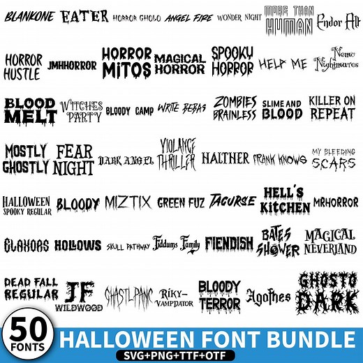 Spooky Halloween Font: Horror Typeface for Cricut & Silhouette - Etsy