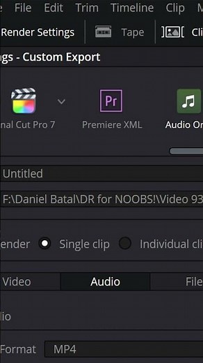 Quickly Export Audio ONLY - DaVinci Resolve
