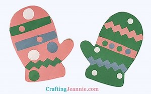 Mitten Craft (Free Template) - Preschool Winter Craft - Crafting Jeannie