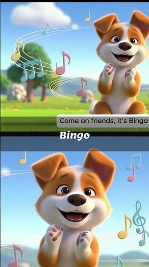 BINGO Song 🐾 Fun Spelling Song for Kids | HappyTinyTunes #Shorts