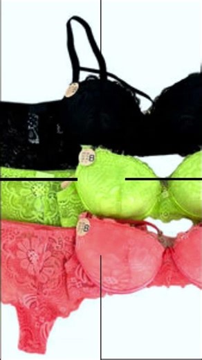 Ensemble lingerie dentelle 2 pièces : soutien-gorge push-up & tanga sexy #shortvideo #primalin.fr