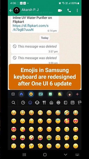 Samsung Emoji Keyboard redesigned in ONE UI 6 Update