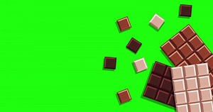 Download Chocolate bars animation. Realistic Chocolate Bar with Pieces. Milk dark and white chocolate bars for free