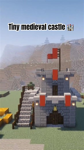 Simple Minecraft Medieval Castle Tutorial #Minecraft #MinecraftBuild #Medieval #MinecraftShorts