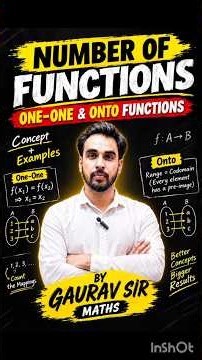 Number of Functions 🔥 One-One & Onto Functions in ONE SHOT | JEE Maths | Gaurav Sir #maths #jeemains