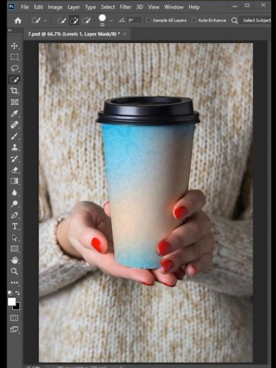 Coffee cup ☕ mockup- Short Photoshop Tutorial for beginners