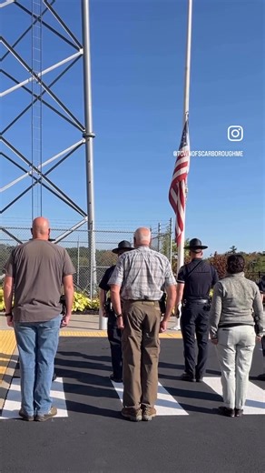 For the 24th anniversary of the 9/11 attacks, members of Scarborough Public Safety gathered to pause, reflect, and remember. A dispatch radio broadcast aired at 8:46am, the time of the first crash into the North Tower. #911memorial #neverforget Scarborough Maine Police Department | Town of Scarborough, Maine