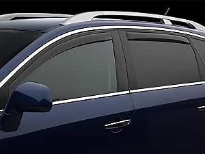 Weathertech Custom Fit Side Window Deflectors for Ford F-150, F-150 Raptor, Super Duty - (84765IM), Dark Tint