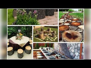 50 Awesome Tree log Idea/Garden Designs