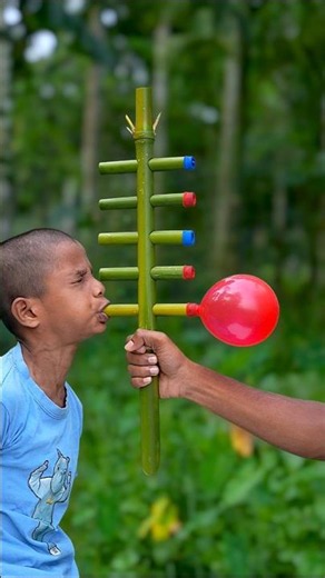 DIY Bamboo Creations with Colourful Balloons