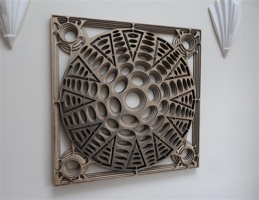 Lasercut Artwork – 3D Optical Illusion Panel – Modern Abstract Decor - Etsy