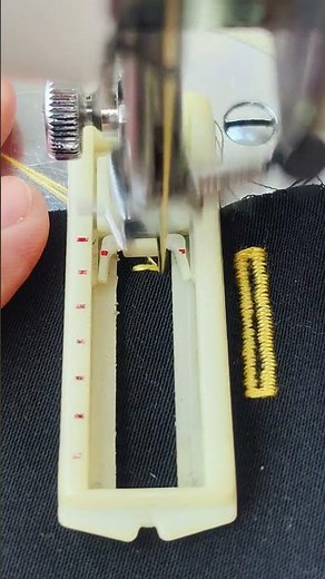 Sewing buttonhole pattern using a Janome sewing machine #sewing