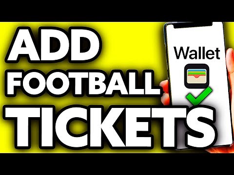 How To Add Football Tickets to Apple Wallet (EASY!)