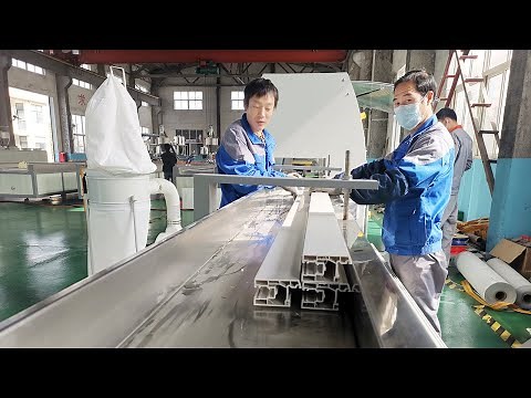 UPVC PVC Window Door Profile Extrusion Machine / UPVC profile manufacturing process