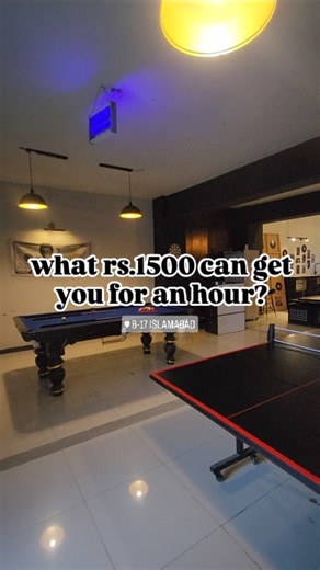 The Game Room on Instagram: "Book whole lounge in just rs.1500 per hour and enjoy unlimited gaming with your friends & family! For reservations: 0340-5666661 Table tennis, fooseball, PS4 pro, 8 Ball Pool, darts, massage chair, card games & board games! . . . . #theGameRoom #b17islamabad #multigardens #gameroomvibes #privatelounge"
