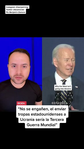 #duet with @maxfostercnn 🚨 “No se engañen, el enviar tropas estadounidenses a #Ucrania sería la Tercera Guerra Mundial” #noticias #benjaminzamora #fyp #latino #Rusia