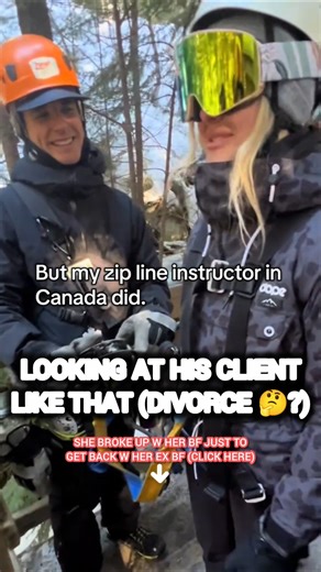 boys at home never look at me but my zip line instructor in Canada did!😳#shorts #trending #viral