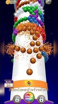 Bubble Tower 3D - Level 7 gameplay arcade bubble pop color sort shooter puzzle game walkthrough