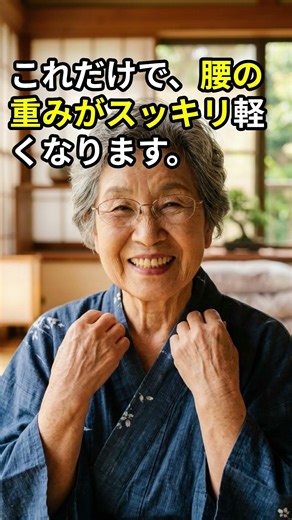 【腰痛改善】60代から始める「寝る前30秒」の腰痛養生法 #健康習慣 #60代 #ショート動画