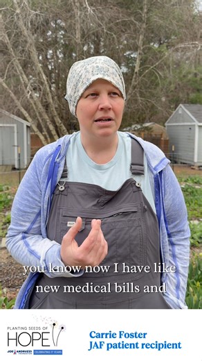 🌸 Meet Carrie Foster 🌸Carrie is a loving wife and mother of two who is courageously battling cervical cancer. Despite the challenges of her intense treatment, she has found solace and joy in creating a beautiful flower farm and roadside flower cart, aptly named Faithway Flowers. 🌼💐Carrie’s journey has been made a little easier thanks to the incredible support from JAF, providing her with much-needed financial and food assistance.This month, as we celebrate JAF’s 17th anniversary, we invite y