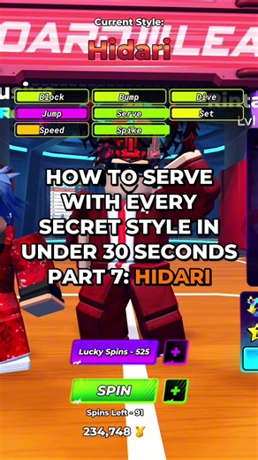 HOW TO SERVE WITH HIDARI IN VOLLEYBALL LEGENDS!! #volleyballlegends #fyp #robloxfyp #viral #roblox