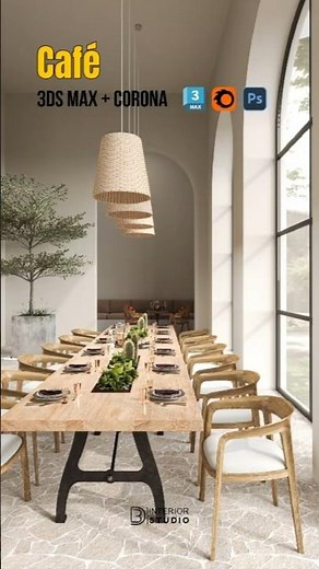 Modern Café Design in 3D ☕✨ | Realistic Render | @3dinteriorstudio