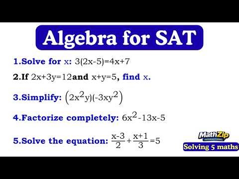 SAT Math Challenge | 5 Tricky Algebra Questions