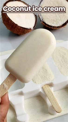 Without cream coconut ice cream. 🥥🍨| 5 minute ice cream recipe. #shorts #youtubeshorts #shortsviral