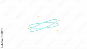 Animated dizziness element. Flat cartoon style HD video footage. Accident fall. Feeling bad. Concussion color illustration on white background with alpha channel transparency for animation