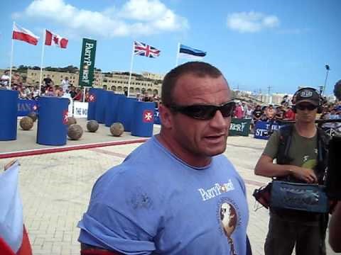 Mariusz Pudzianowski - Strong Man World Champion Competition Malta 2009 ESPN Interview