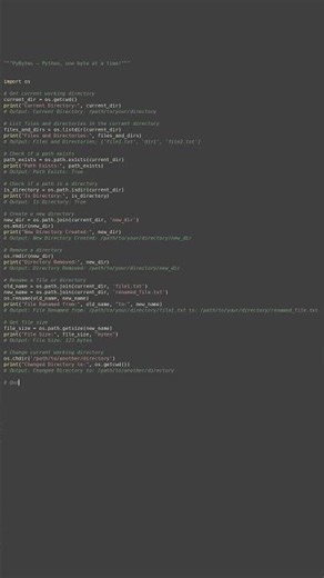 os module basics #python #showcase