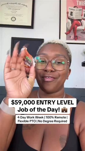 6 Figure Chick Consulting™ on Instagram: "A TRULY entry-level Job of the Day 🧚🏾 Not the job for you, but need help transitioning careers? Join me for my next Identify Your New Career Workshop! You’ll walk away with: 🌟 The North Star Skill Method 📈 My Career Transition Framework 🎤 LIVE Q&A 🤑 The Mindset of a 6 Figure Earner ✨Comment YES to register for my free workshop! ✨ #joboftheday #wfh #fypシ"