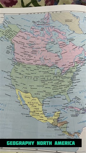 North America Maps Geography #upboard geography #ncert geography #political maps #world maps