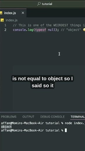This is a BUG in JavaScript 😳 (typeof null)