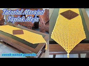 Crochet//Tutorial Merajut Taplak Meja-Table Runner Crochet Tutorial
